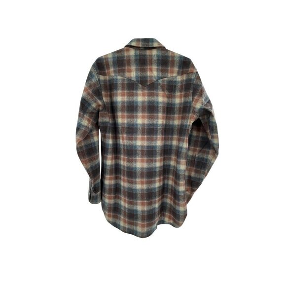 Pendleton Shirt Large Western Virgin Wool Tartan Pearl Snap‎ High Grade USA - Picture 2 of 10